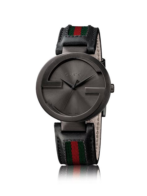 gucci interlocking g black pvd watch|Gucci color changing watch.